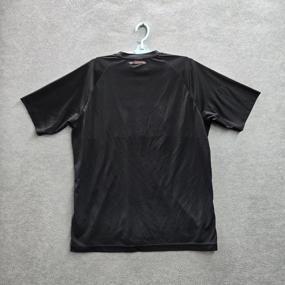 Adidas‎ Men Shirt L Black Center Logo Embroidery Graphic Print Euro 2012 Soccer